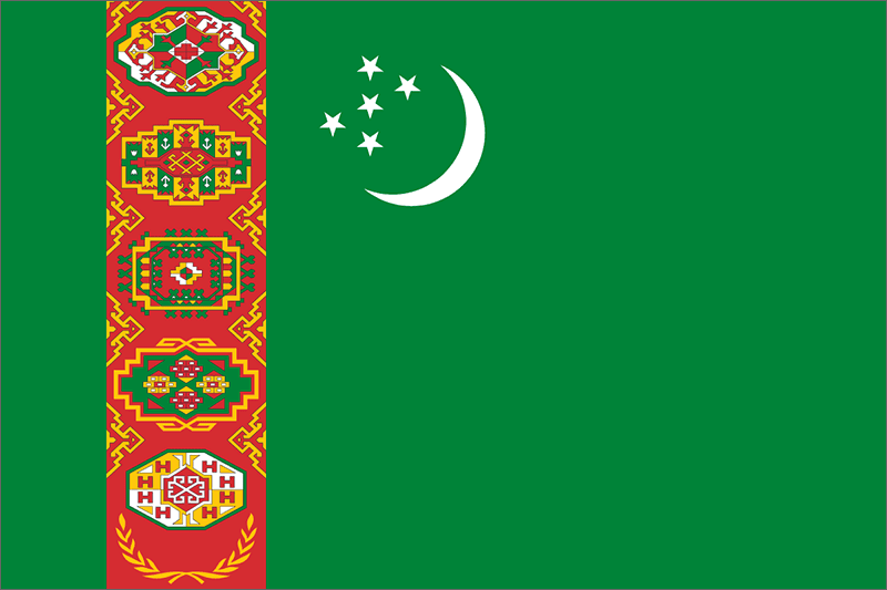 Turkmenistan Flagge
