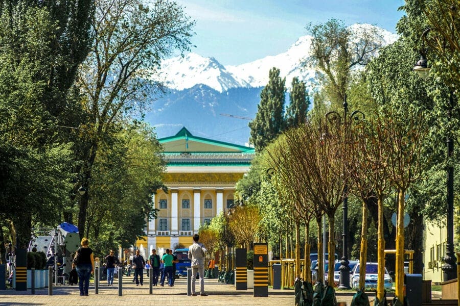 Panfilov-Straße in Almaty