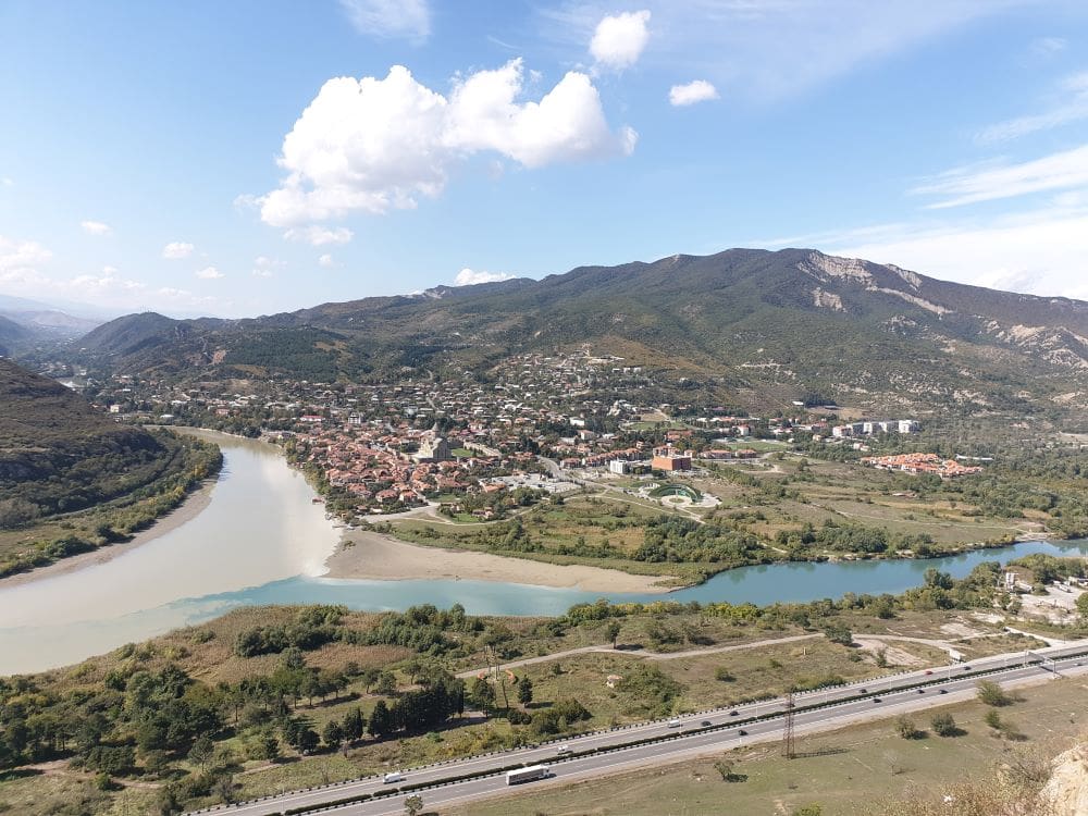 view on Mtskheta from Jvari monastery
