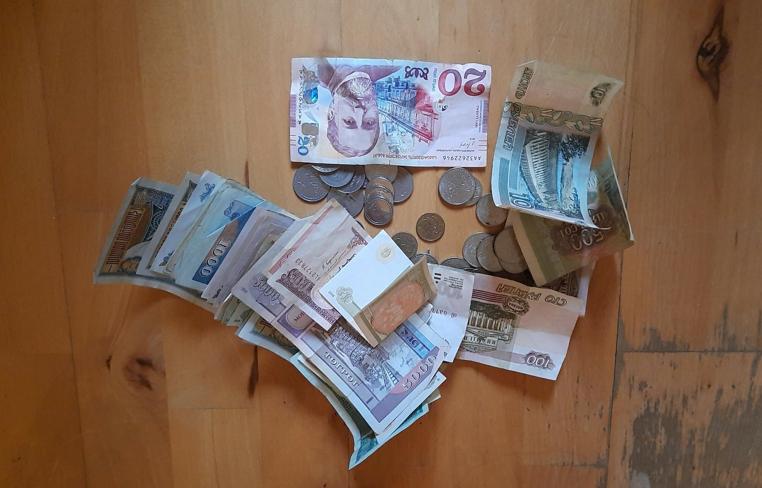 Russian, Georgian and Mongolian bills