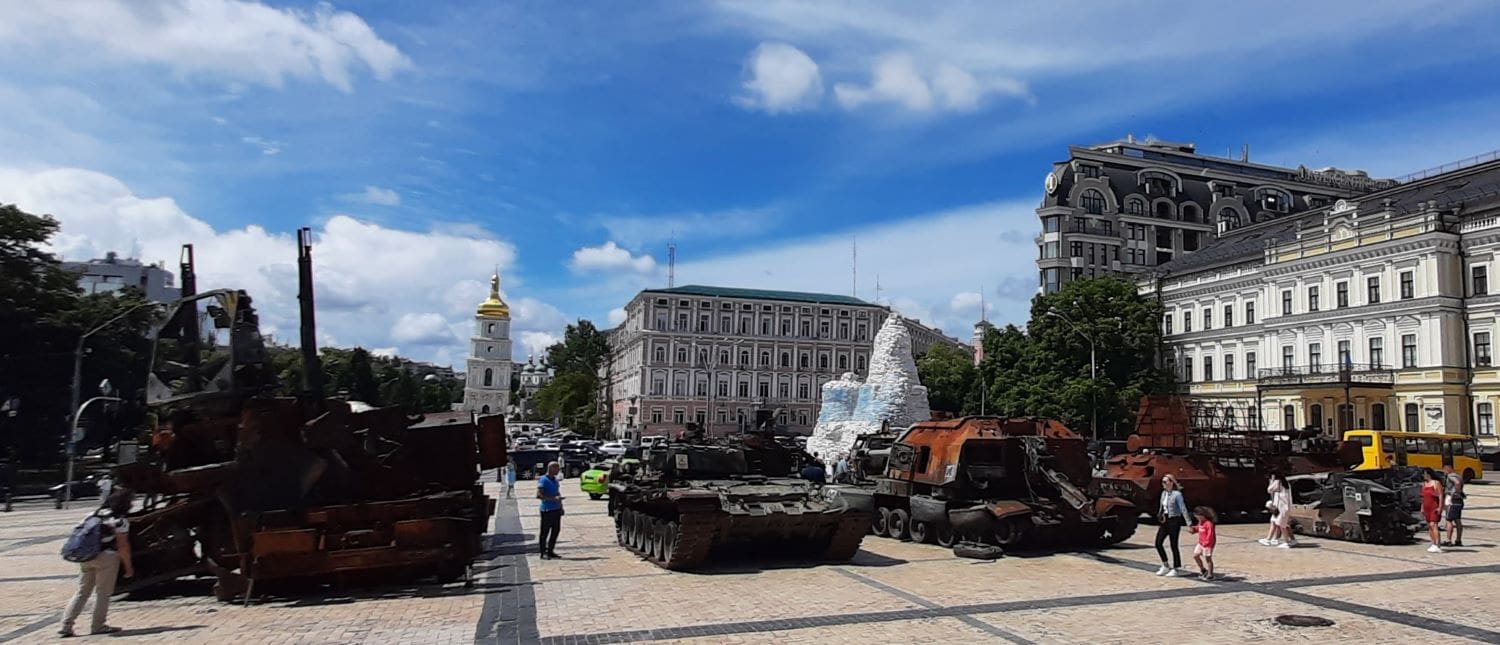 Russian war material in Kiev Ukraine
